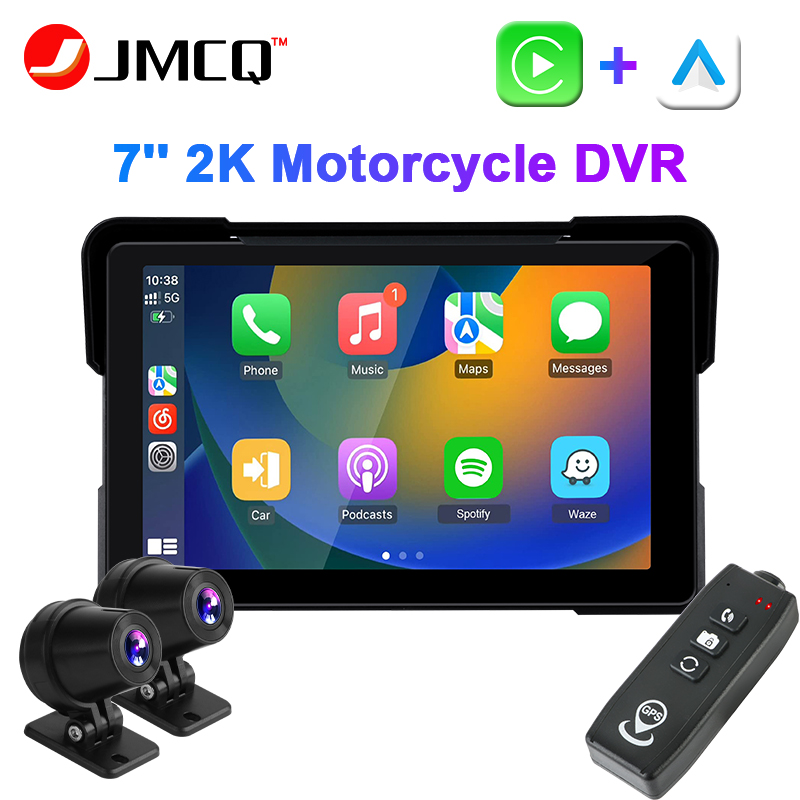 Cycling To Work - JMCQ 7-дюймовый 2K мотоциклетный видеорегистратор IPX7
